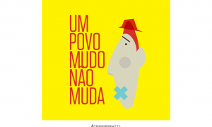 Cartaz da designer Isabela Rodrigues. Fonte: Indignados Lisboa.